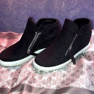 Madden suede wedge shoes
